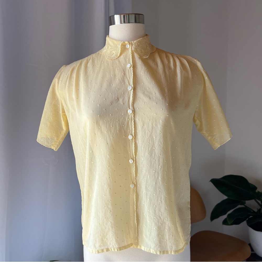Vintage 1970s Cacharel Paris 100% Cotton blouse